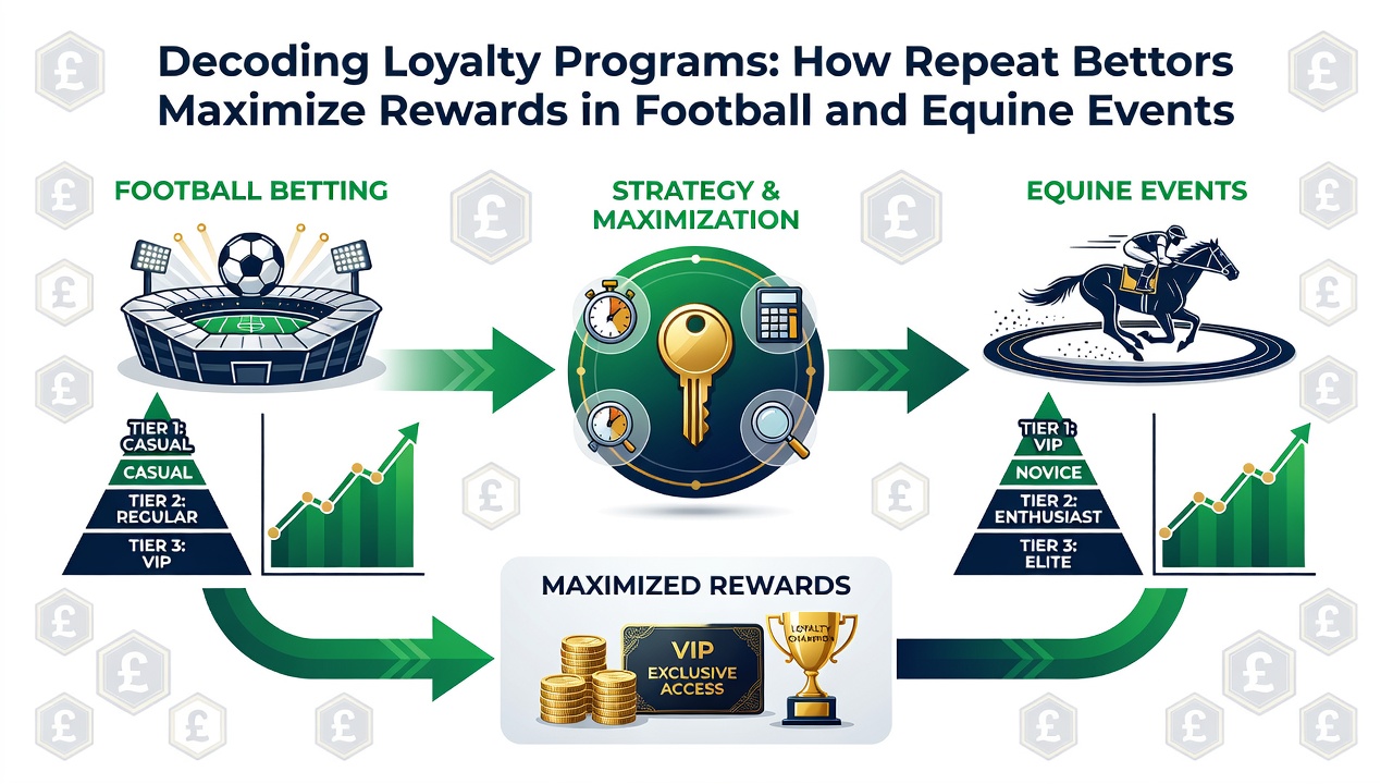 Loyalty tier dashboard showing points progress for football and horse racing bets