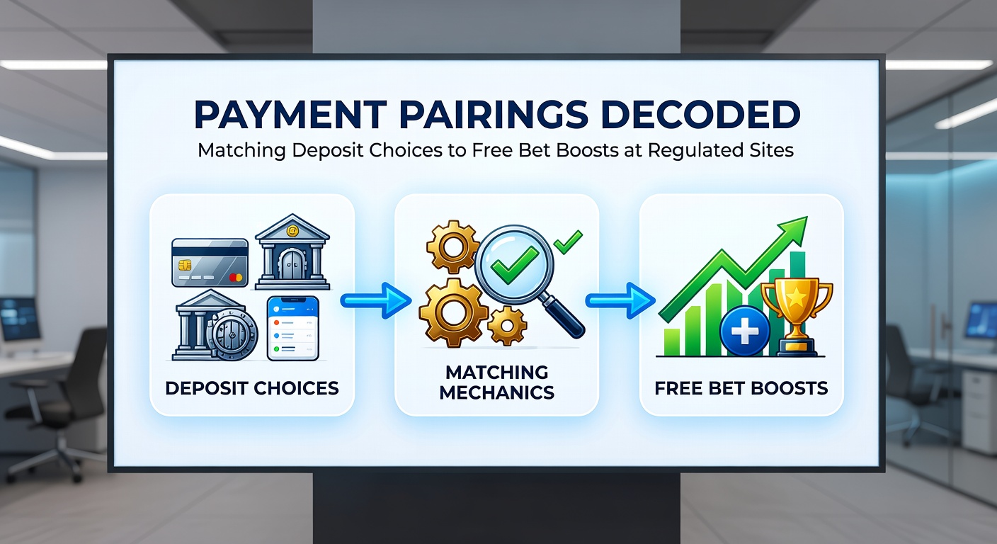 Digital wallet icons connecting to boosted free bet offers on a mobile betting app