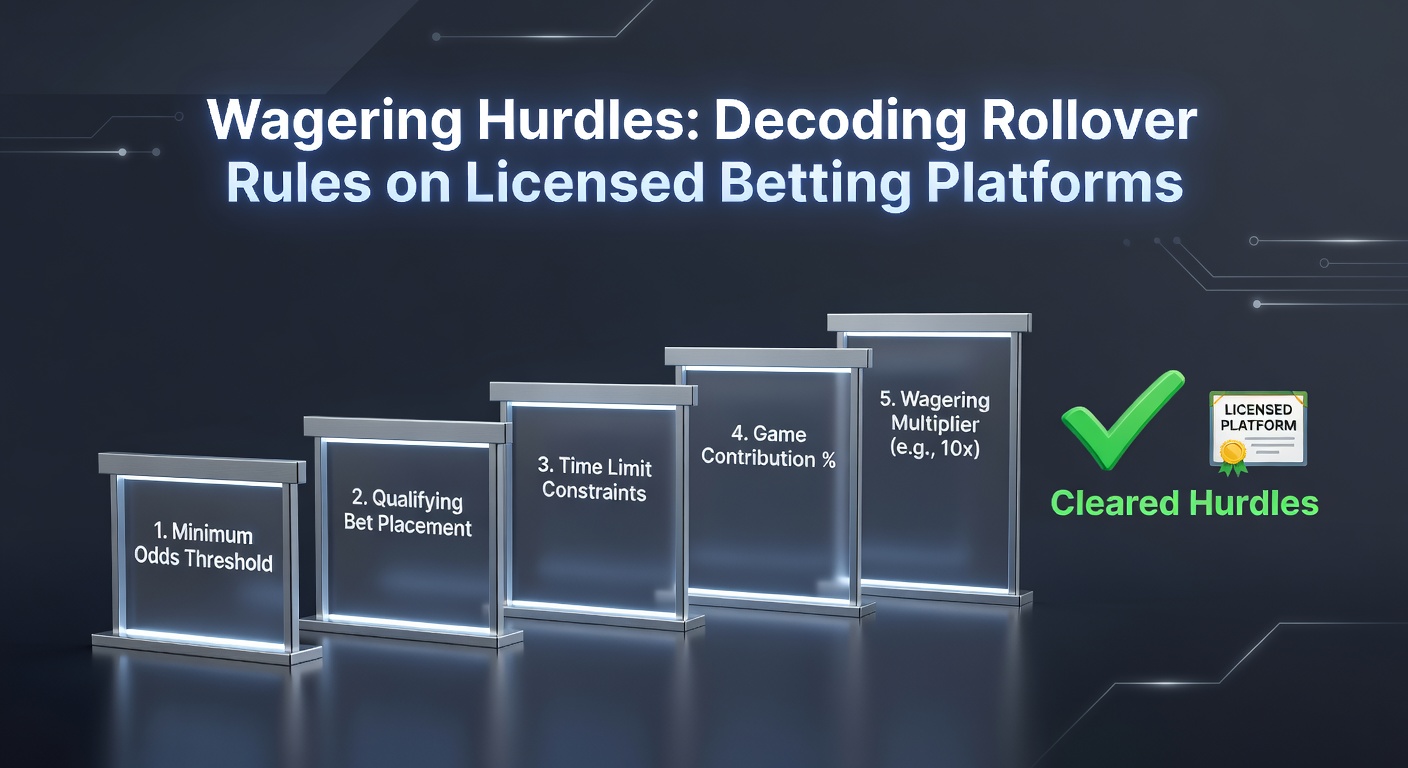 Infographic breaking down rollover calculations with examples from sports betting promotions on regulated sites