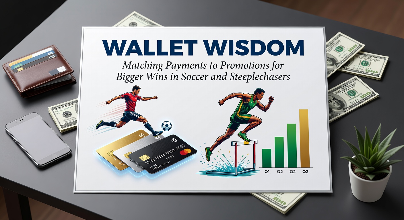Digital wallet interface displaying soccer match promotions alongside steeplechase betting options on a mobile screen